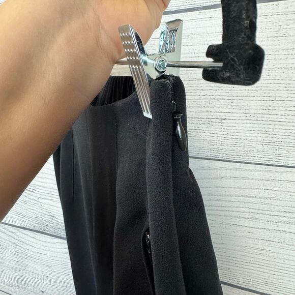 Ministry Of Supply Women's Black Swift Satin High Rise Tapered Pants Size 4 - Picture 5 of 8